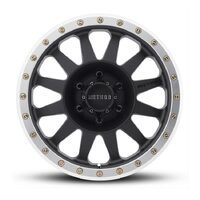 Method MR304 Double Standard Matte Black - Machined Lip Wheels (18x9 +18)  [WHEEL KIT, QTY: 4]