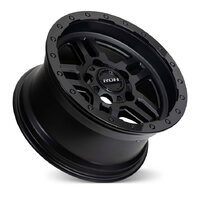 ROH Hammer Matt Black Gloss Lip Wheels (17x9 +25)  [WHEEL KIT, QTY: 4]