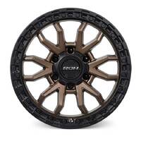 ROH Raid Matt Black Bronze Wheels (17x9 +25)  [WHEEL KIT, QTY: 4]