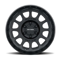 Method MR305 NV Matte Black - Gloss Black Lip Wheels (17x8.5 +25)  [WHEEL KIT, QTY: 4]