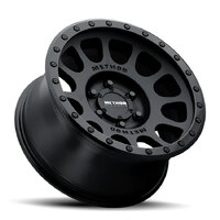 Method MR305 NV Matte Black - Gloss Black Lip Wheels (18x9 +18)  [WHEEL KIT, QTY: 4]