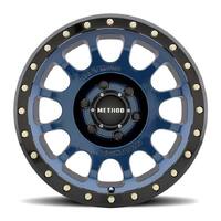 Method ZMR305 NV Gloss Bahia Blue - Gloss Black Lip Wheels (17x8.5 +25)  [WHEEL KIT, QTY: 4]