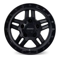 ROH Hammer Matt Black Gloss Lip Wheels (17x9 +25)  [WHEEL KIT, QTY: 4]