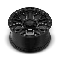 TUS Offroad Lightning Gloss Black w/ Machined Spokes Wheels (18x9 +25)  [WHEEL KIT, QTY: 4]