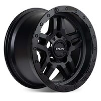 ROH Hammer Matt Black Gloss Lip Wheels (17x9 +25)