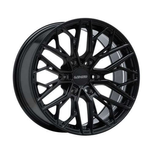 Lenso Ventus Satin Black Wheels (18x9 +15)  [WHEEL KIT, QTY: 4]