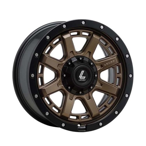 Lenso Tyrant Dirty Bronze Wheels (17x9 +18)  [WHEEL KIT, QTY: 4]