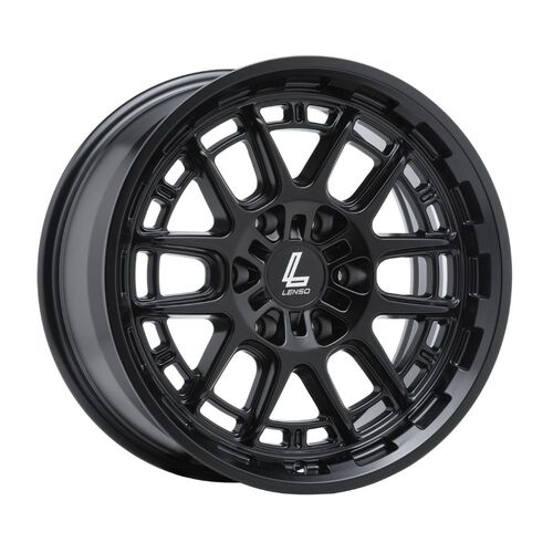 Lenso Hurricane Satin Black Wheels (17x9 +12)  [WHEEL KIT, QTY: 4]