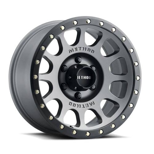 Method MR305 NV Titanium - Matte Black Lip Wheels (17x8.5 +25)  [WHEEL KIT, QTY: 4]