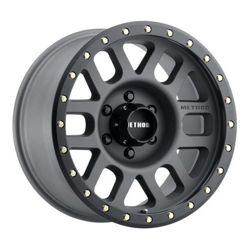 Method MR309 Grid Titanium - Matte Black Lip Wheels (18x9 +18)  [WHEEL KIT, QTY: 4]