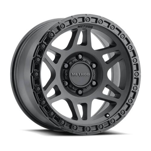 Method MR312 Matte Black - Gloss Black Lip Wheels (18x9 +18) [Single Wheel]