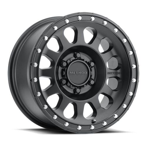 Method MR315 Matte Black Wheels (18x9 +18)  [WHEEL KIT, QTY: 4]