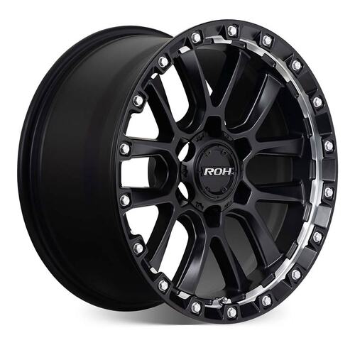 ROH Havoc Matt Black Machined Wheels (17x9 +25)  [WHEEL KIT, QTY: 4]