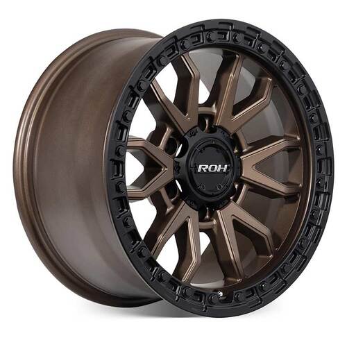 ROH Raid Matt Black Bronze Wheels (17x9 +25)  [WHEEL KIT, QTY: 4]