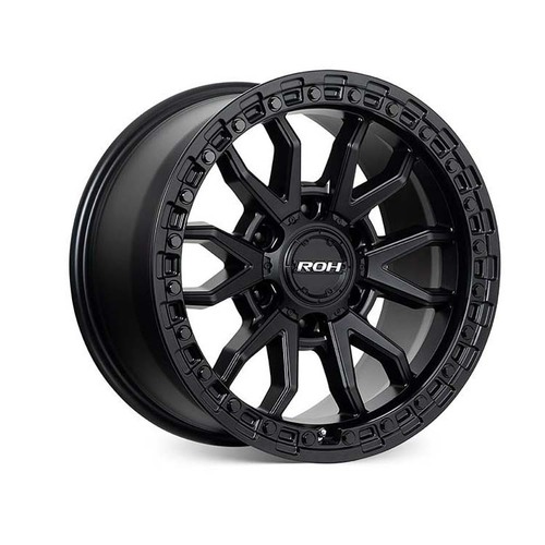 ROH Raid Matt Black Wheels (17x9 +25)  [WHEEL KIT, QTY: 4]