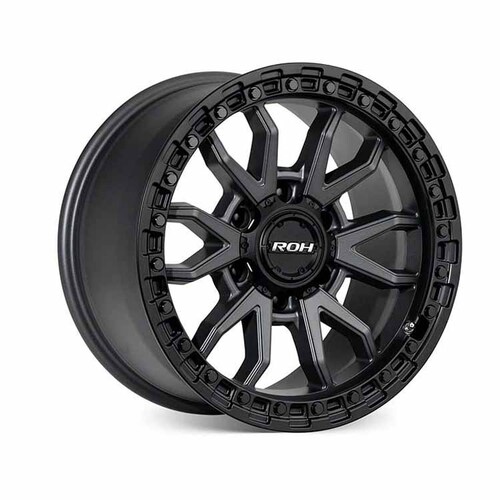 ROH Raid Matt Black Graphite Wheels (17x9 +35)  [WHEEL KIT, QTY: 4]