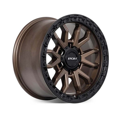 ROH Raid Matt Black Bronze Wheels (18x9 +25)  [WHEEL KIT, QTY: 4]