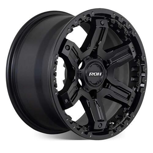 ROH Rock Matt Black Tint Mill Wheels (18x9 +25)  [WHEEL KIT, QTY: 4]