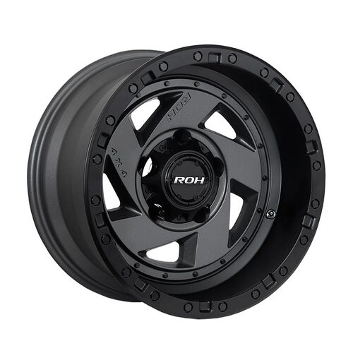 ROH Vulcan Matt Black Graphite Wheels (17x9 +35)  [WHEEL KIT, QTY: 4]