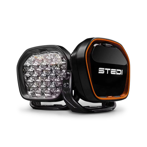 STEDI Type-X EVO 7 Inch LED Driving Lights - Twin Pack [1 x Spot + 1 x Flood]