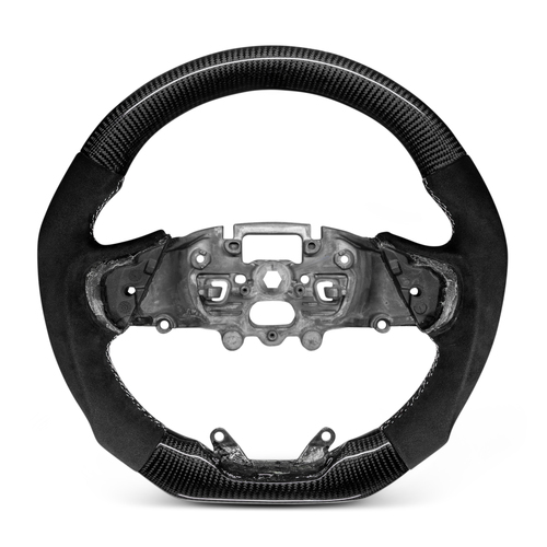 Trimmed Co. Carbon Fiber w/ Alcantara Grip Steering Wheel - White Stitching (Next Gen Ranger / Everest)