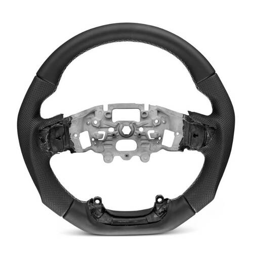 Trimmed Co. Full Leather w/ Perforated Grip Steering Wheel - White Stitching (Next Gen Ranger Raptor)